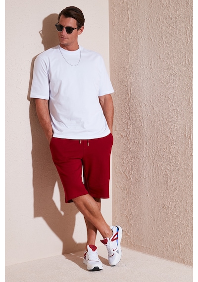 Buratti Belden Bağlamalı Pamuklu Cepli Regular Fit Erkek Short 5908041 Bordo