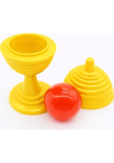 Sarı Renk Sihirli Kupa Top Kaybetme Oyunu 7 Cm 5570