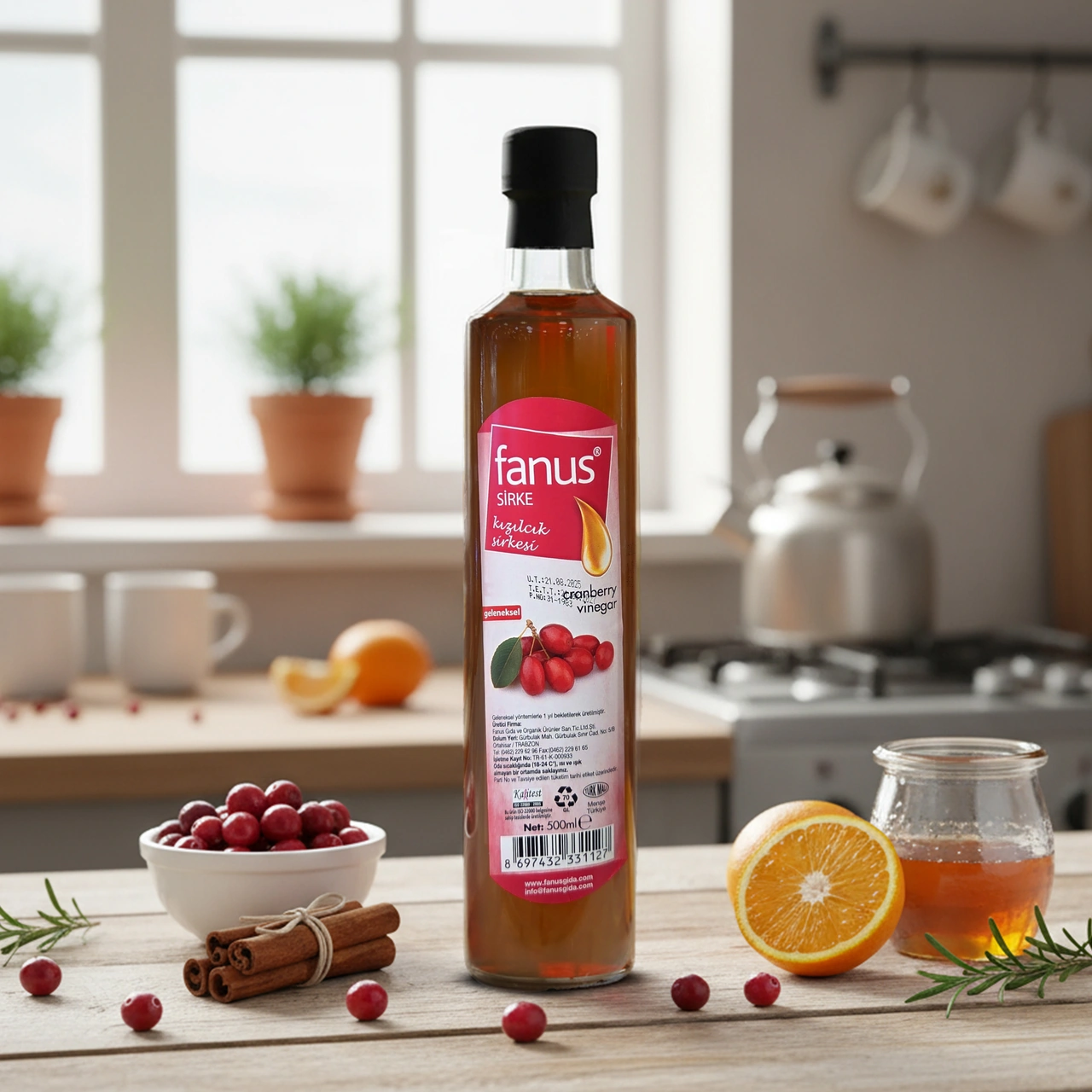 Fanus Kızılcık Sirkesi 500 G