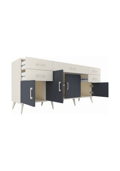 Hyperion Konsol Tek Raflı 5 Çekmeceli 4 Kapaklı 176x44x83 Aytaşı-antrasit/aytaşı Antrasit/aytaşı Hyperion Konsol Tek Raflı 5 Çekmeceli 4 Kapaklı 176x44x83 Aytaşı-antrasit/aytaşı Antrasit/aytaşı