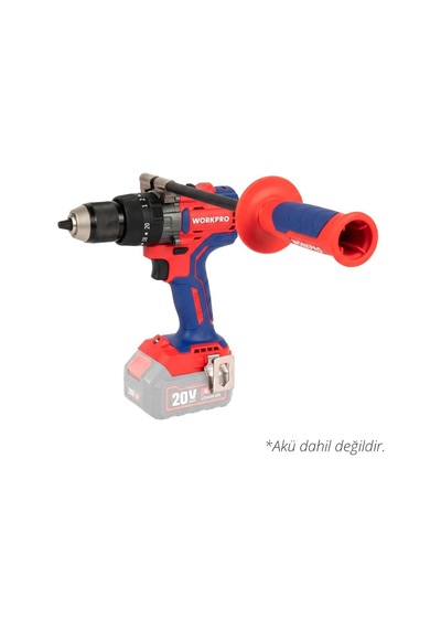 Workpro Wp390017 20volt 120nm. Kömürsüz Profesyonel Şarjlı Darbeli Matkap Akü Dahil Değildir