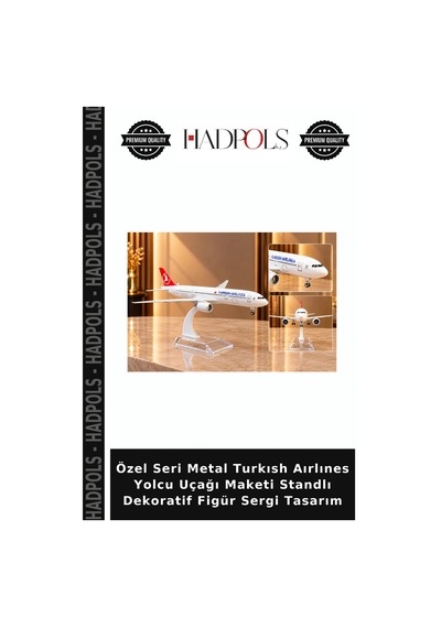 Özel Seri Metal Turkısh Aırlınes Yolcu Uçağı Maketi Standlı Dekoratif Figür Sergi Tasarım