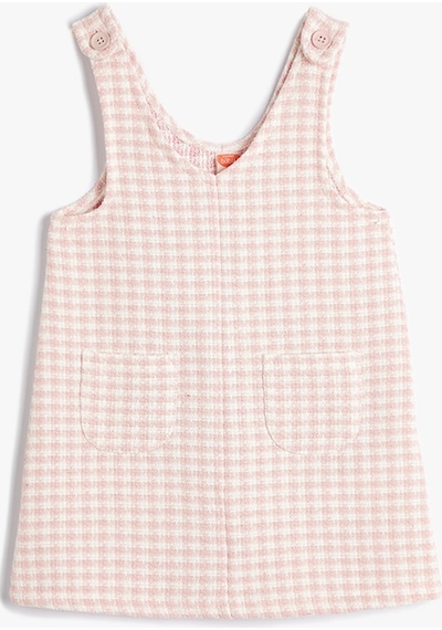 Koton Salopet Elbise Cepli Pembe Ekose 4smg80063aw 4SMG80063AW2C7 Pembe