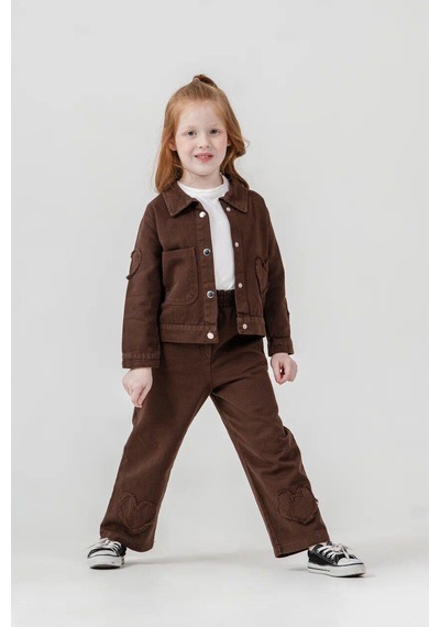 Harby Kids Kız Çiçek Desenli Keten Ceketli Pantolonlu 3 Lü Takım 3-10 Yaş -135670 - Kahverengi Kahverengi Harby Kids Kız Çiçek Desenli Keten Ceketli Pantolonlu 3 Lü Takım 3-10 Yaş -135670 - Kahverengi Kahverengi