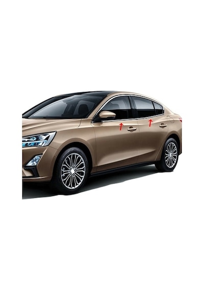 FORD FOCUS 4 2018 2022 HB CAM ÇITASI PASLANMAZ ÇELİK KROM 4 PRÇ