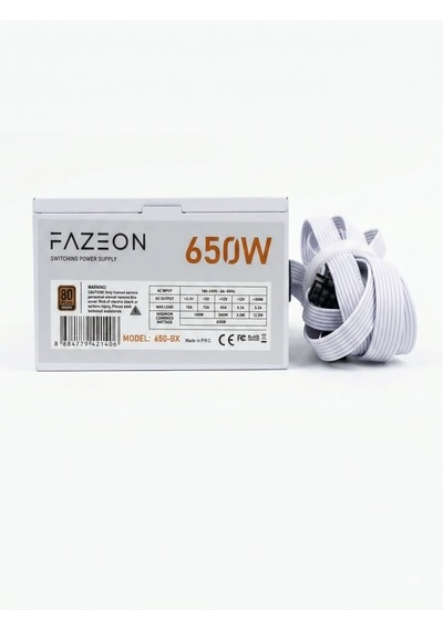 Fazeon P1a650b 650w 80+ Bronze Psu Power Supply Güç Kaynağı Beyaz