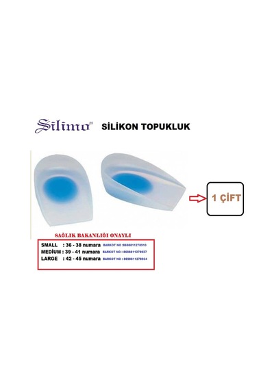 Silimo Epin Yastığı (Silikon) Topuk Dikeni Ve Topuk  Taban L 42 - 45
