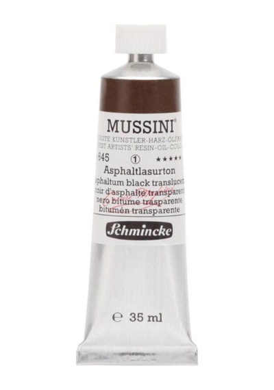 Schmincke Mussini Artist Yağlı Boya 35 ML Seri 1 645 Asphaltum Black Translucent