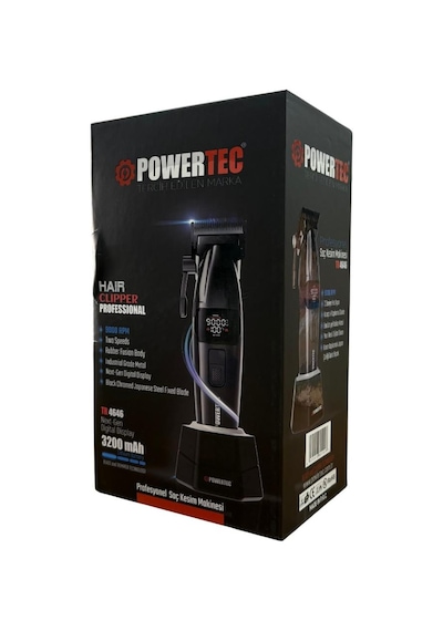 Powertec Tr-4646 Profesyonel Saç Sakal 9000 Rpm Tıraş Makinesi 1 Saat