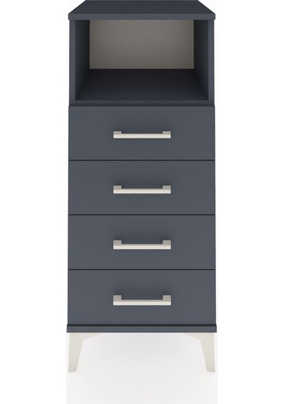 Hyperion Komodin Tek Raflı 4 Çekmeceli 44x44x106 Antrasit-ant... Antrasit