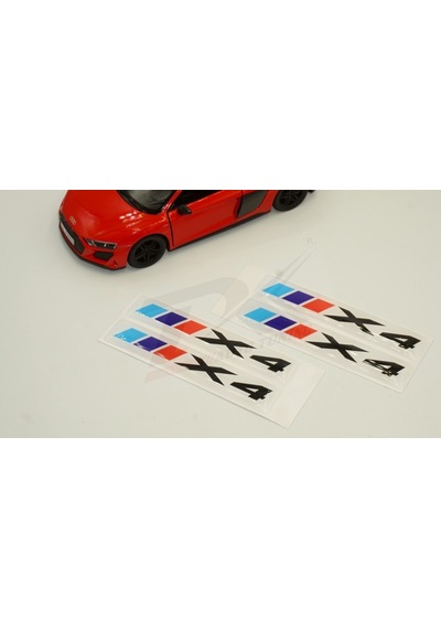 Bmw X4 Logo 3M 3D Damla Silikon Torpido Bagaj Çamurluk Logo Amble