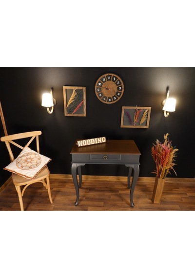 Wooding 80 Cm Çekmeceli Masif Antrasit Ceviz Dresuar (548585898) Ceviz
