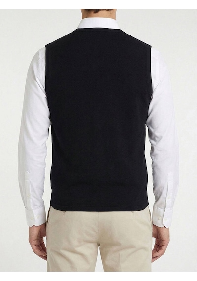 Lacivert Regular Fit Casual Örme Triko Yelek Lacivert