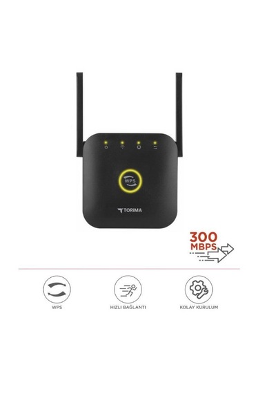 Torima WR-25 300Mbps Wifi Sinyal Yakınlaştırıcı Güçlendirici Router Siyah