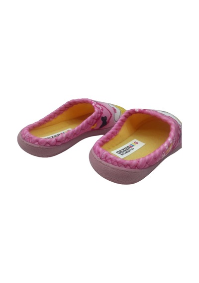 Gezer Kız Çocuk Pembe Sarı Kedi Figürlü Ev İçi Terlik Pembe - Sarı Gezer Kız Çocuk Pembe Sarı Kedi Figürlü Ev İçi Terlik Pembe - Sarı