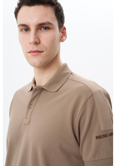 AR-MA Arma Erkek Regular Fit % 100 Pamuk Pike Polo Yaka Tişört Y29374355202 Gri