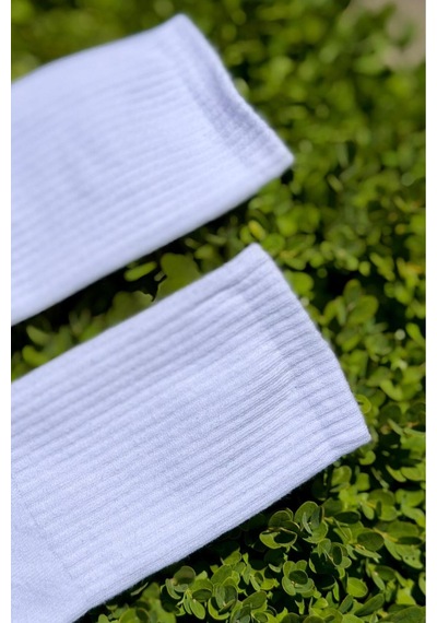 Lousocks Unisex Beyaz Düz Renk Tenis Spor Çorabı