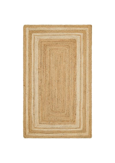 Natura Nt10 Xw Çerçeve Desenli Jüt El Dokuma Bej Modern Halı