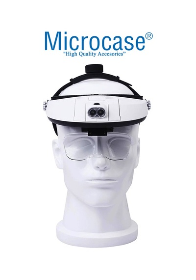 Microcase Mg81001-H - Al2351 Gözlük Tipi Işıklı Kafa Büyüteci 5 Farklı Lens