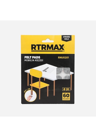 Rnu0201 Mobilya Keçesi 20 Mm X 2 Mt - Gri Gri