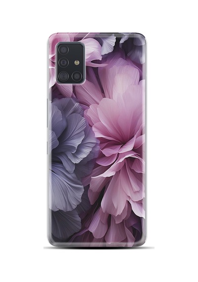 Samsung Galaxy Uyumlu A31 Kılıf Boutique Baskılı Resimli Çiçek Mor Pcode -028