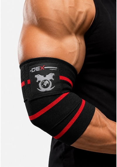 Elbow Wraps Ağırlık Antrenmanı Dirsek Bandajı 2 Li Kırmızı