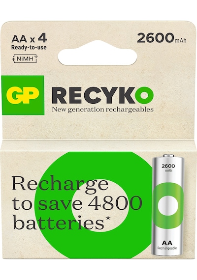 GP ReCyko GP270AAHCEMTR 2600 mAh AA Ni-MH Şarj Edilebilir Kalem Pil 4'lü