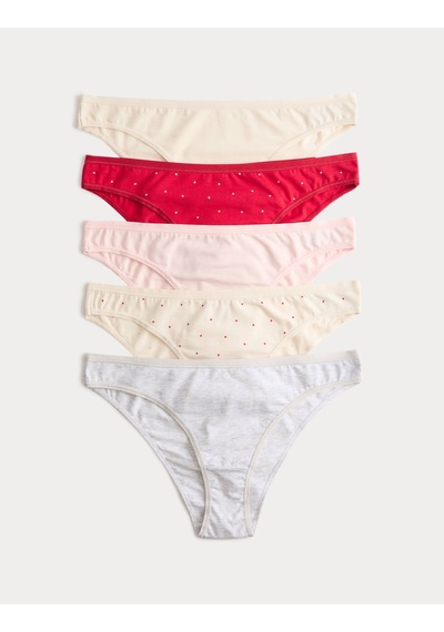Marks & Spencer 5'li Dikişsiz Brazilian Külot Seti T61003498B Kırmızı