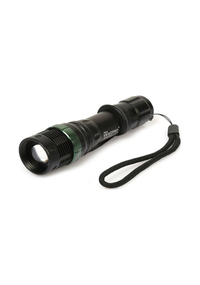 Watton Wt-267 Q5 Led 130 Lümen Pilli El Feneri Aliminyum Gövde Siyah