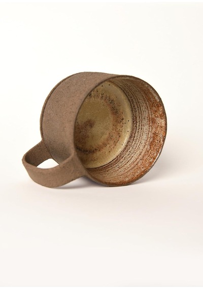 Toffee Kahverengi Kahve Fincanı 180 Ml Stoneware 1 Adet Beyaz - Çok Renkli