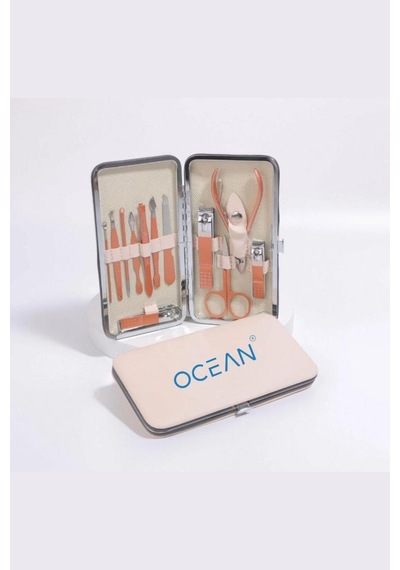 Ocean 12 Parça Premium Çantalı Metal Manikür Seti Asu-177c
