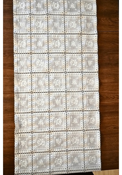 Pvc Dantel Raf -dolap -çekmece -masa - Sehpa -örtüsü - 50 Cm X 3 Metre-desen3 Beyaz