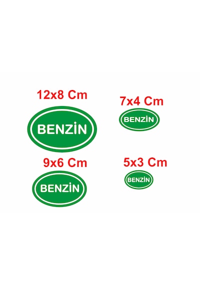 Sticker Dizayn Benzin İşareti Sticker - Araba Oto Motosiklet Karavan Cam Sticker - 00325 10X3