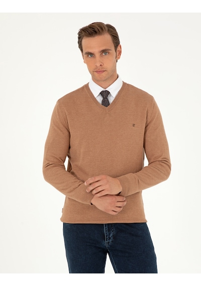 Pierre Cardin Erkek Camel Melanj Kazak /triko 50296622-vr122 Camel Melanj