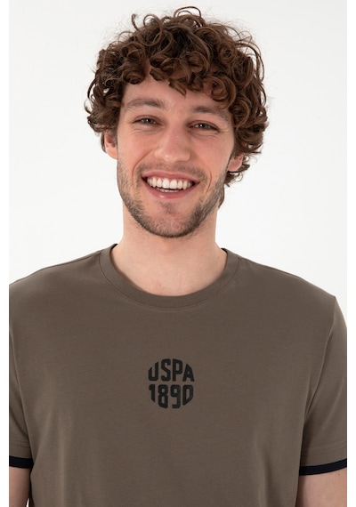 U.S. Polo Assn. Erkek Regular Fit Bisiklet Yaka Vizon Tişört 50306900-VR052