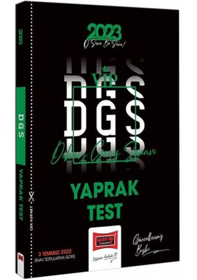 2023 DGS Yaprak Test- Yargı Yayınları