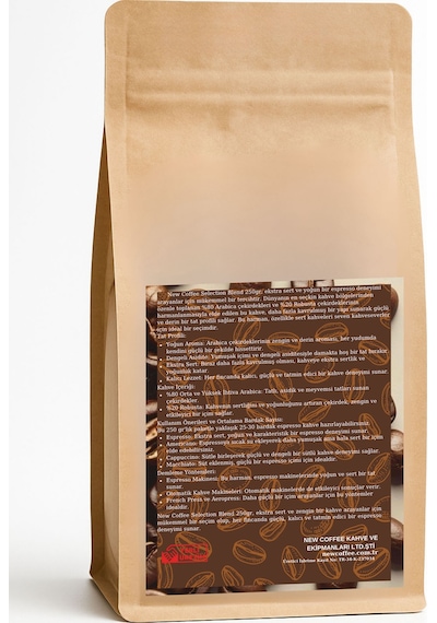 Selection Blend 250gr Ekstra Sert Ve Yoğun Espresso Harmanı Güçlü Ve Kalıcı Tat Çekirdek Kahve