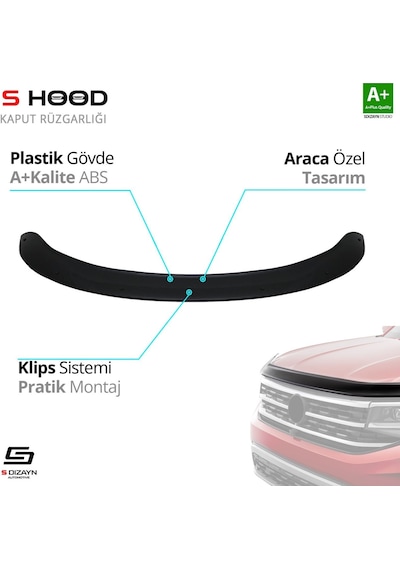 S-dizayn Kia Sorento Abs Plastik Kaput Rüzgarlığı 2010-2014 A+kalite