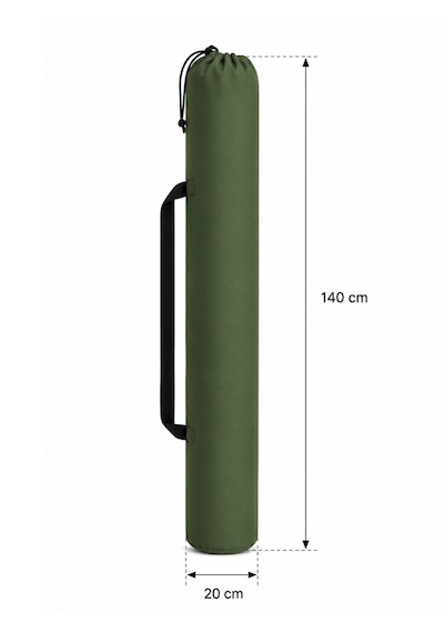 Beylini Plaj Şemsiyesi Taşıma Çantası 140 Cm Paraşüt Kumaş Omuz Askılı Piknik Kamp Şemsiye Kılıfı Uzun Şemsiye Çantası Yeşil