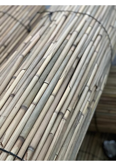 Doğal Kamış Hasır Çit 1m X 5m Doğal Bambu -bahçe Çiti - Gölgelik Hasır -tavan Dekorasyon