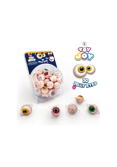 3d Jelly 18gr Göz Küre Kavanoz X 64adet Yumuşak Şeker - Türkiyede Ilk Gerçek Göz Şeker