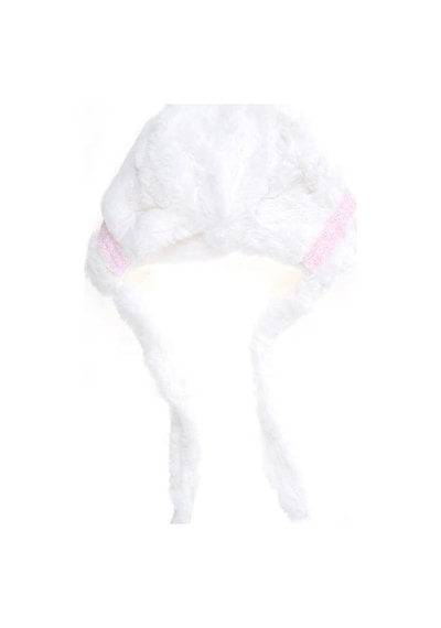 Andywawa Kız Çocuk Beyaz Bere 48 Cm Pembe