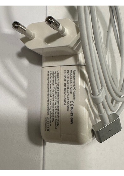 Apple Uyumlu MacBook T Uçlu 16.5 Volt 3.65 Amper Magsafe2 Adaptör 65 Watt Magsafe2 Adaptör