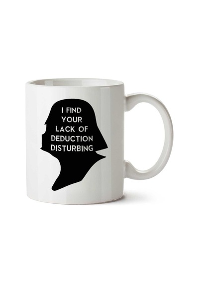 Star Wars Sherlock Vader Silhouette I Find Your Lack İki Tarafı Baskılı Kupa Bardak Çok Renkli