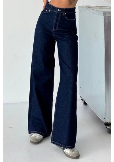 Balenbi Kadın Yüksek Bel Jean Salaş Kesim Extra Wide Leg Kot Pantolon 1240 - Premium Seri Lacivert 2334 Balenbi Kadın Yüksek Bel Jean Salaş Kesim Extra Wide Leg Kot Pantolon 1240 - Premium Seri Lacivert 2334