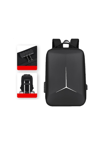 Laptop Notebook Kilitli Sırt Çantası Usb Şarj Ve Kulaklık Girişli