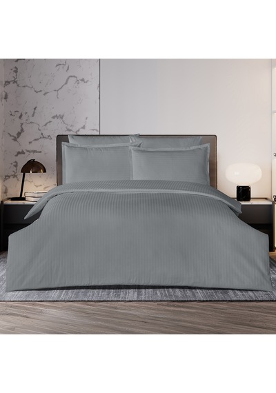 Infinity Tek Kişilik Poplin Nevresim Takımı Gri 4 Parça