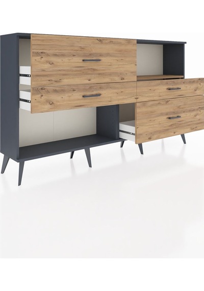 Arges Konsol Tek Raflı 4 Çekmeceli 176x30x99 Antrasit-çam Atlas Çam/atlas Çam - Antrasıt Arges Konsol Tek Raflı 4 Çekmeceli 176x30x99 Antrasit-çam Atlas Çam/atlas Çam - Antrasıt