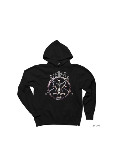 Slayer Divine Siyah Kapşonlu Sweatshirt Hoodie Siyah