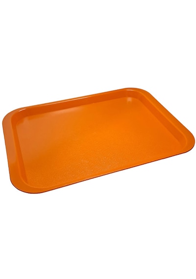 5 Adet Turuncu Servis Tepsisi Fast Food Servis Tepsi 36x27cm